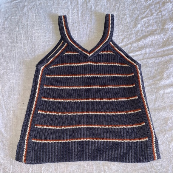 Madewell Stockton V Neck Stripe Knit Tank Top Size XS NWT - Picture 5 of 11